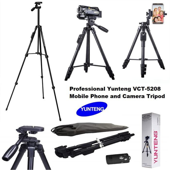 Profesional Tripod Camera Handphone VCT-5208 Remote Controller