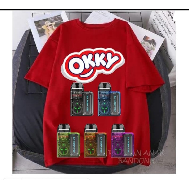 T SHIRT BAJU MERAH OKAY JELLIV3 OVER SIZE