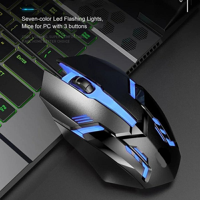 Mouse gaming murah pc usb RGB kabel Wired 3D optical-DPI1000