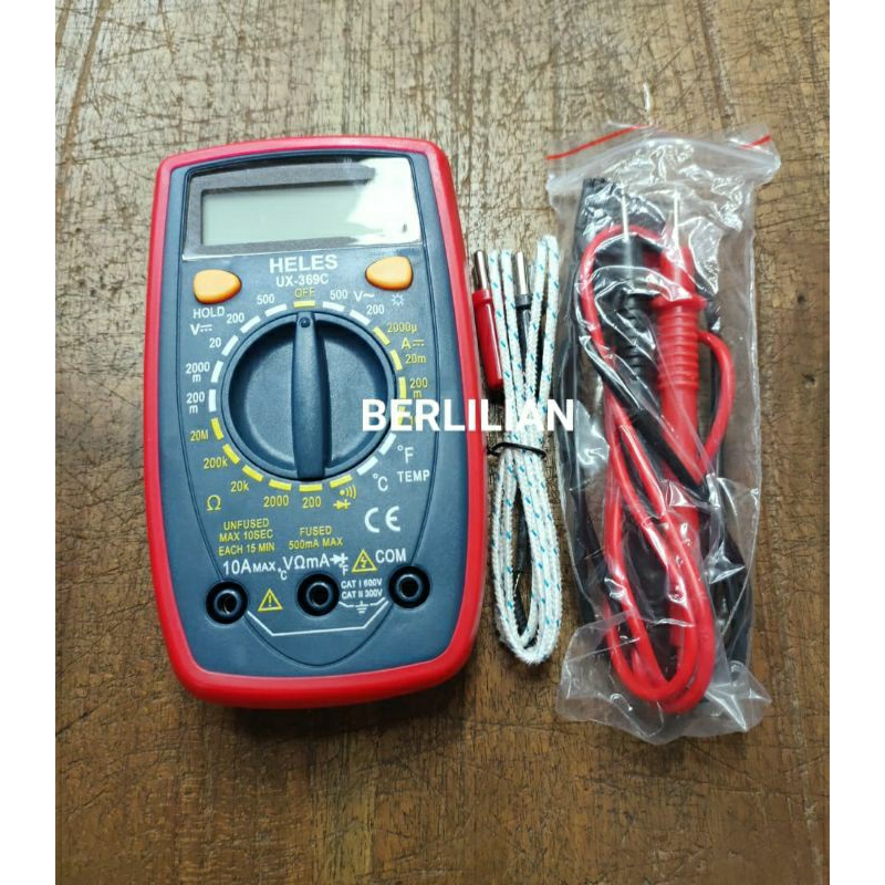 Multimeter Digital Merek HELES UX-369C  Alat Test Alat Ukur Kualitas Bagus