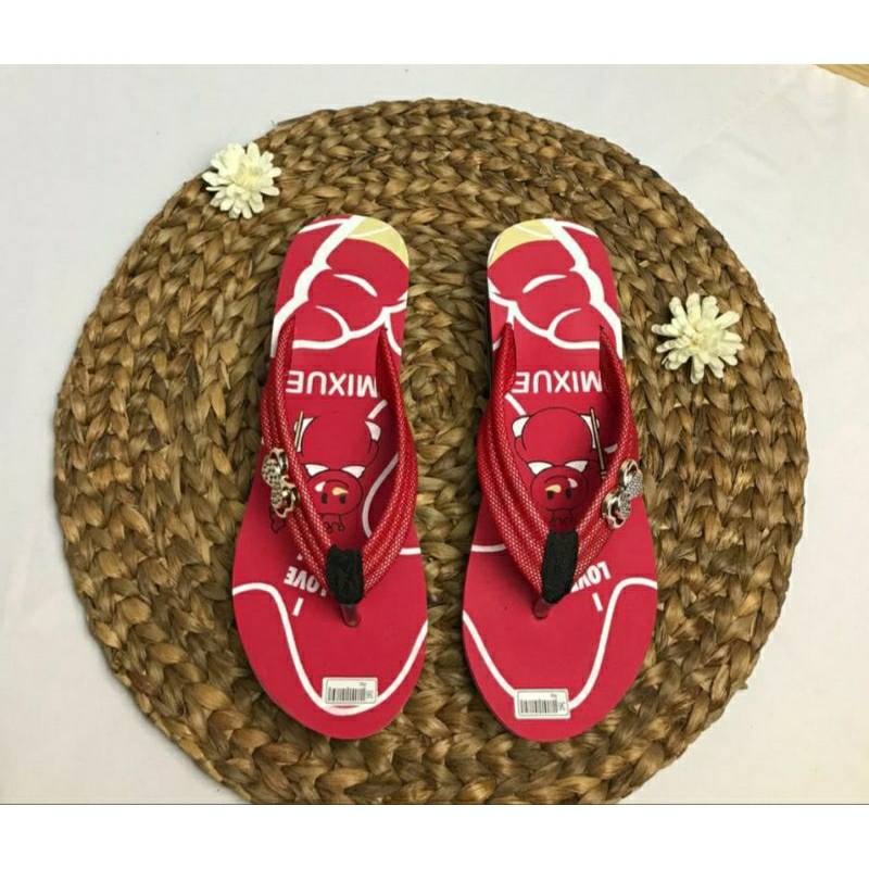 Arkn Sandal wanita Wedes Mixue terbaru