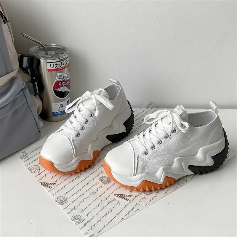 Berkualitas Sepatu Sneakers Wanita Korea Zennix 01 Kanvas Hitam Putih