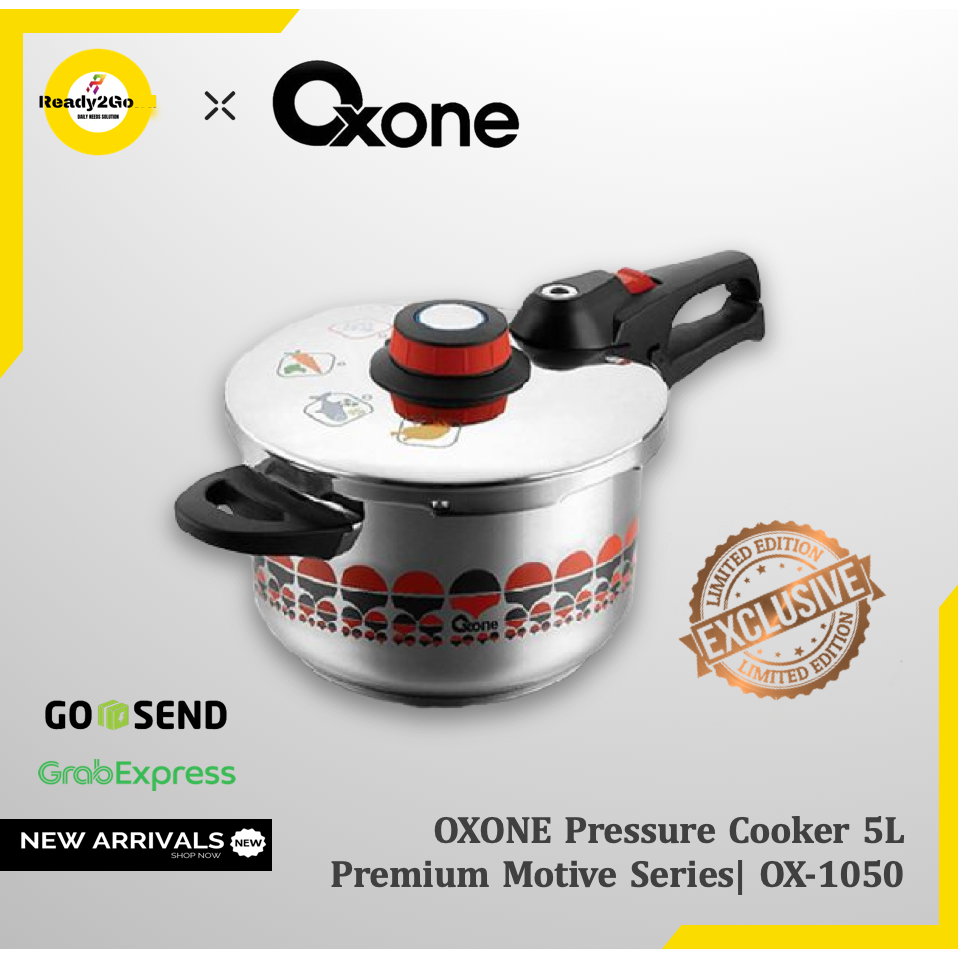 OXONE OX-1050 Presto Motive Pressure Cooker Stainless Steel 5Ltr OX1050