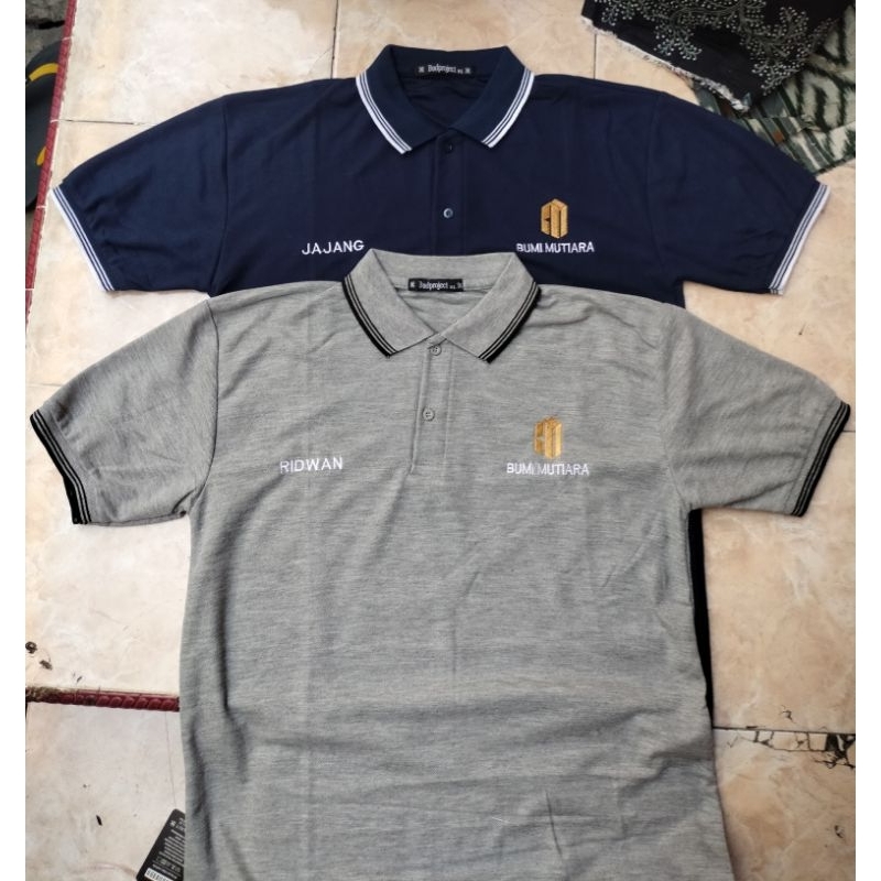 Baju Polo custom BORDIR Nama dan logo Perusahaan