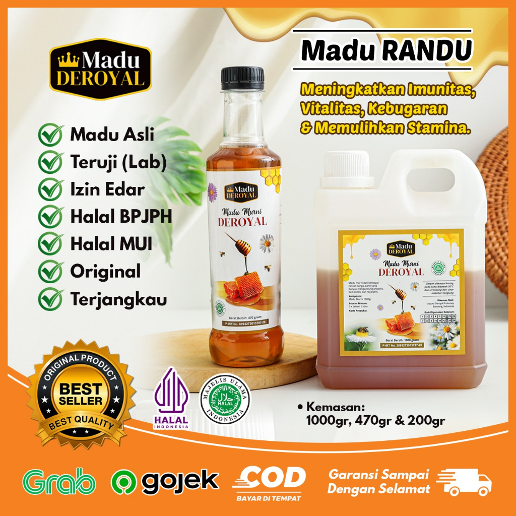 

Madu Deroyal - Madu Randu Original 100% Grade Super Tanpa Campuran