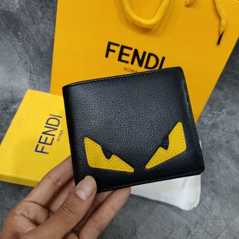 Dompet Fendi Eyes Monster Yellow Dompet Kulit Import