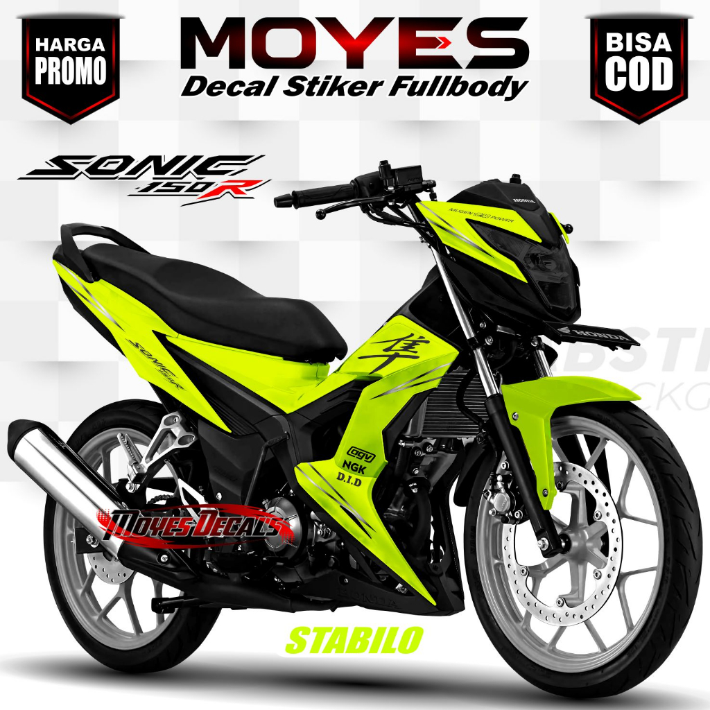 (BAYAR DI TEMPAT) Decal Sonic 150 Fullbody / Stiker Decal Honda Sonic 150 Motif Keren