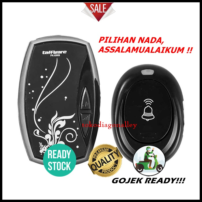 Bel Pintu Wireless Assalamualaikum Anti Air Bel Salam Waterproof Bel Rumah Muslim Bel Nada Salam