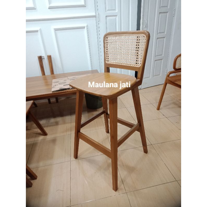 Kursi Cafe Jati/Kursi Bar Jati Kursi Rattan Kayu Jati Solid