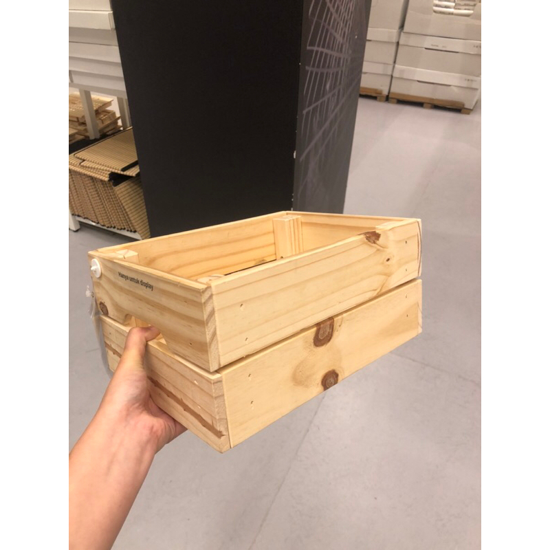 Wooden Box IKEA // kotak penyimpanan // box kayu // kotak kayu