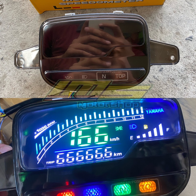 Spido Digital F1zr Fizr Force 1 Vega Lama Speedometer Digital Yamaha F1zr Force One Smoke Mos