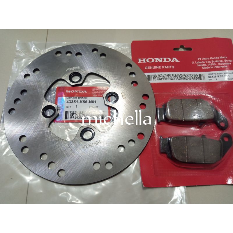 piringan disk belakang Sonic 150 R + Dispad belakang (K56+KSP)