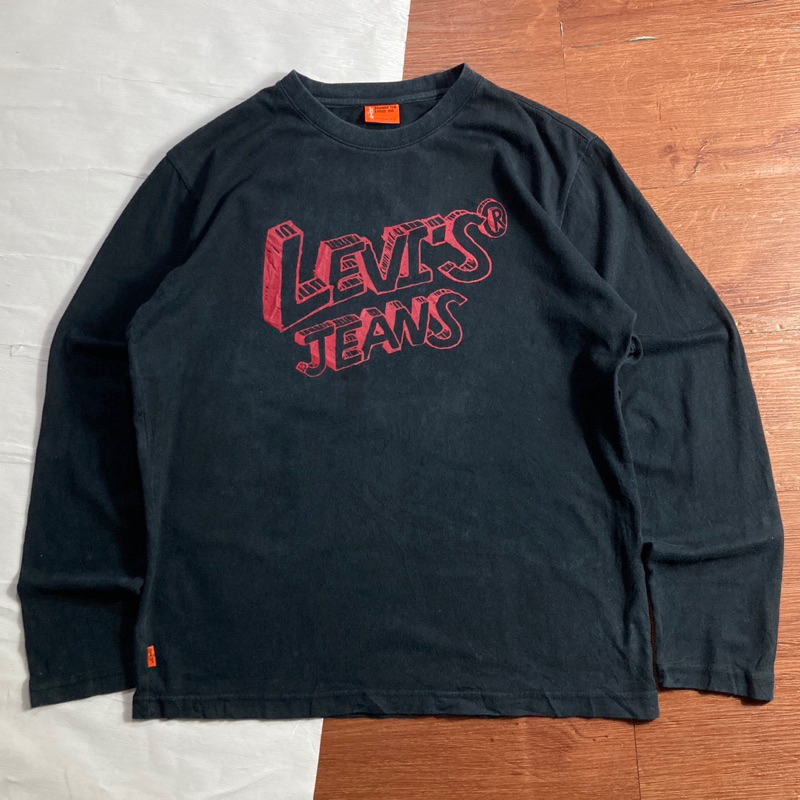 Kaos Longsleeve Levis Orange Tab Second Original