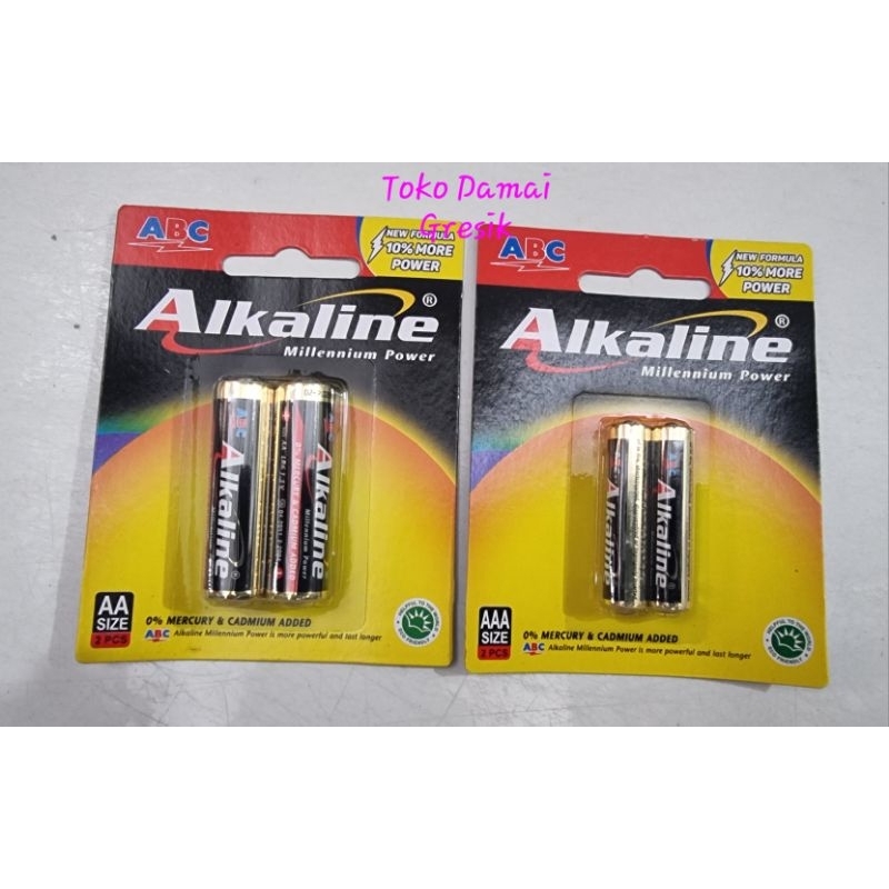 Baterai ABC Alkaline AA AAA A2 A3 isi 2