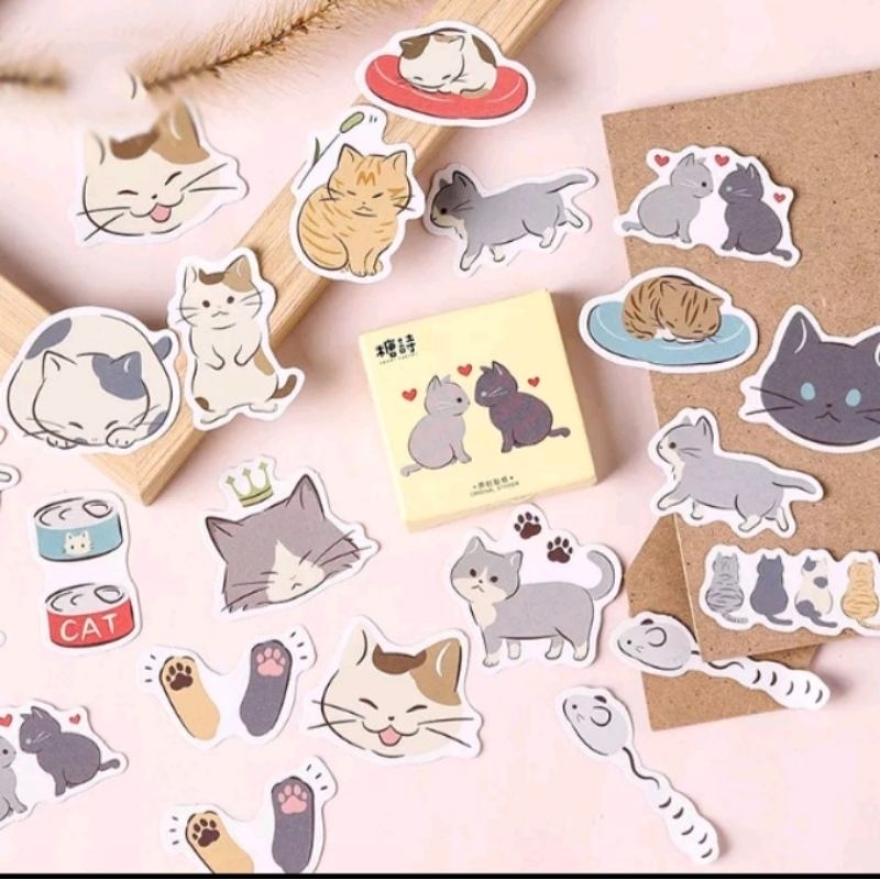 

46pcs/box Stiker Lumao Untuk Dekorasi Scrapbook / Diary / Sekolah DIY