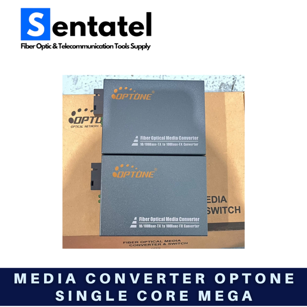 OPTONE MEDIA CONVERTER (MC) 10/100 SINGLE CORE MEGA