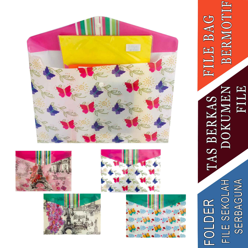 

Folder File Serbaguna - Huajie Folder - File Bag Motif - Map Clear Holder