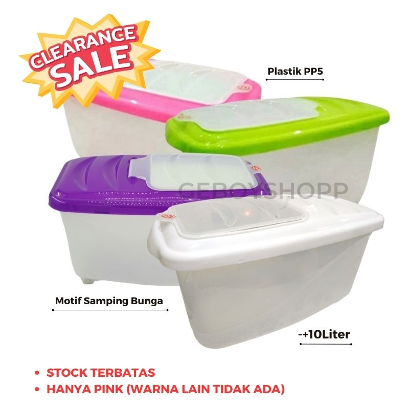[CLEARANCE SALE] Rice Container / Tempat Beras Plastik 10 Liter