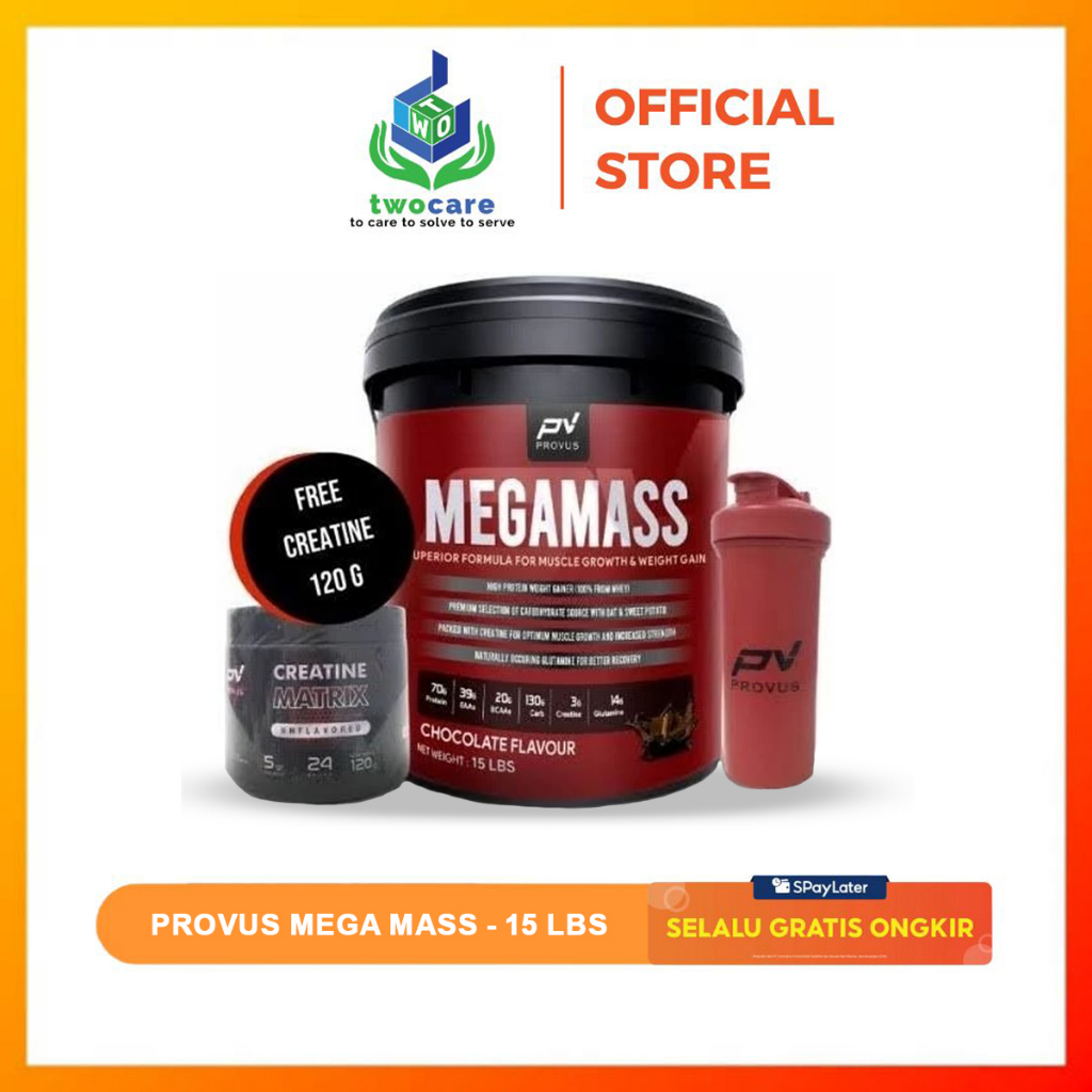 Provus Megamass Mega Mass Gainer 15 lbs Susu Weight Gain 15lb