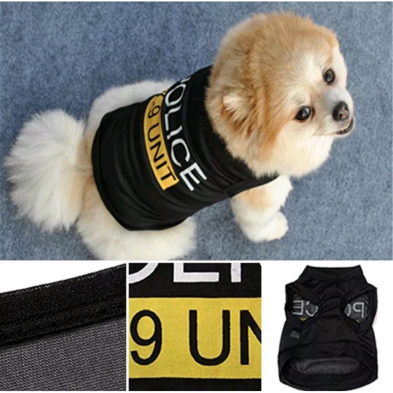 Baju Anjing Kucing Kaos Police K-9 Unit Kaos Rompi Kostum Cat Dog Dress Costum Party