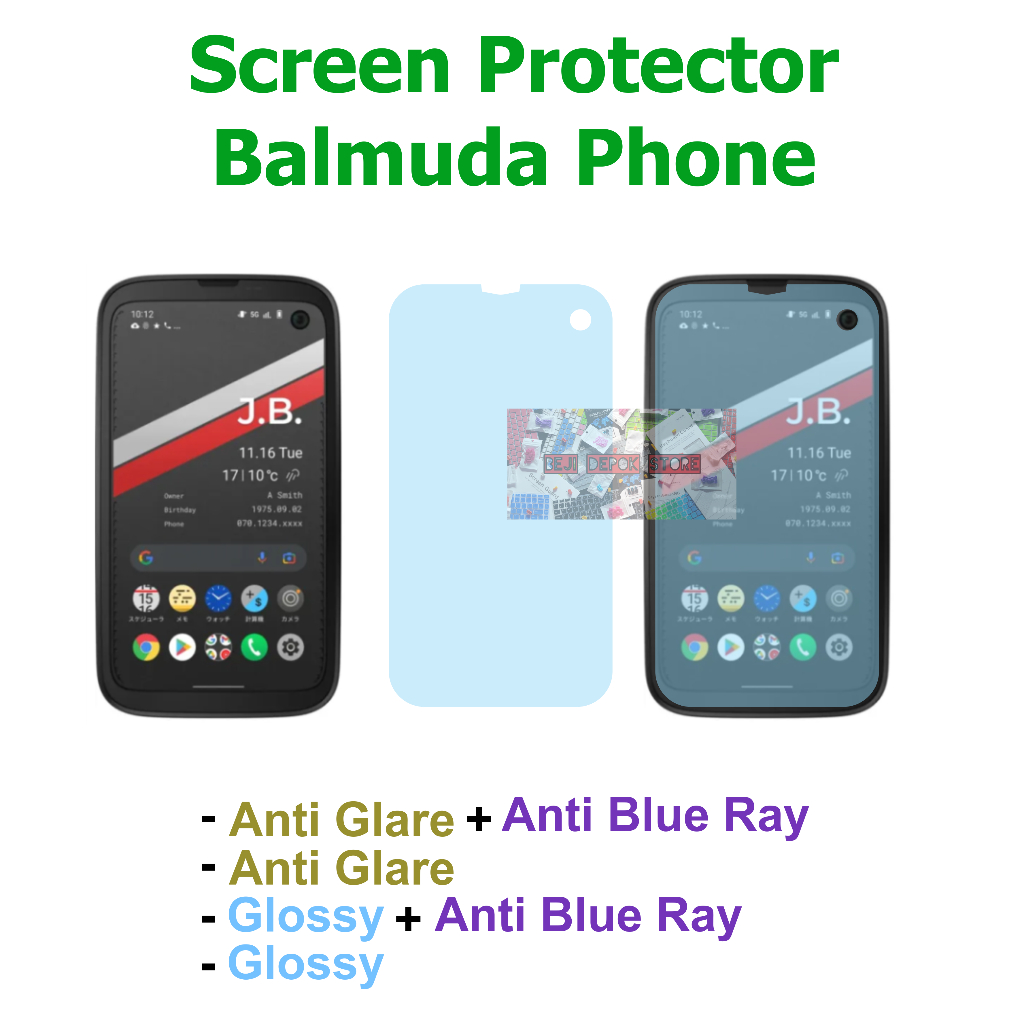 Balmuda Phone Screen Protector Guard Pelindung Layar Plastic PET