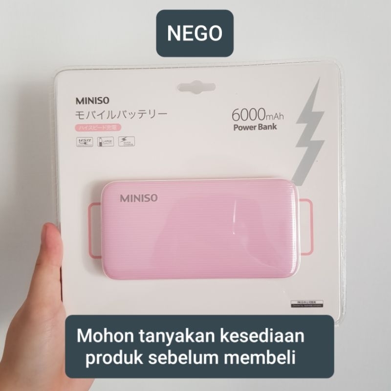 [NEGO] MINISO Power Bank PowerBank 6000mAh 6000 mAh
