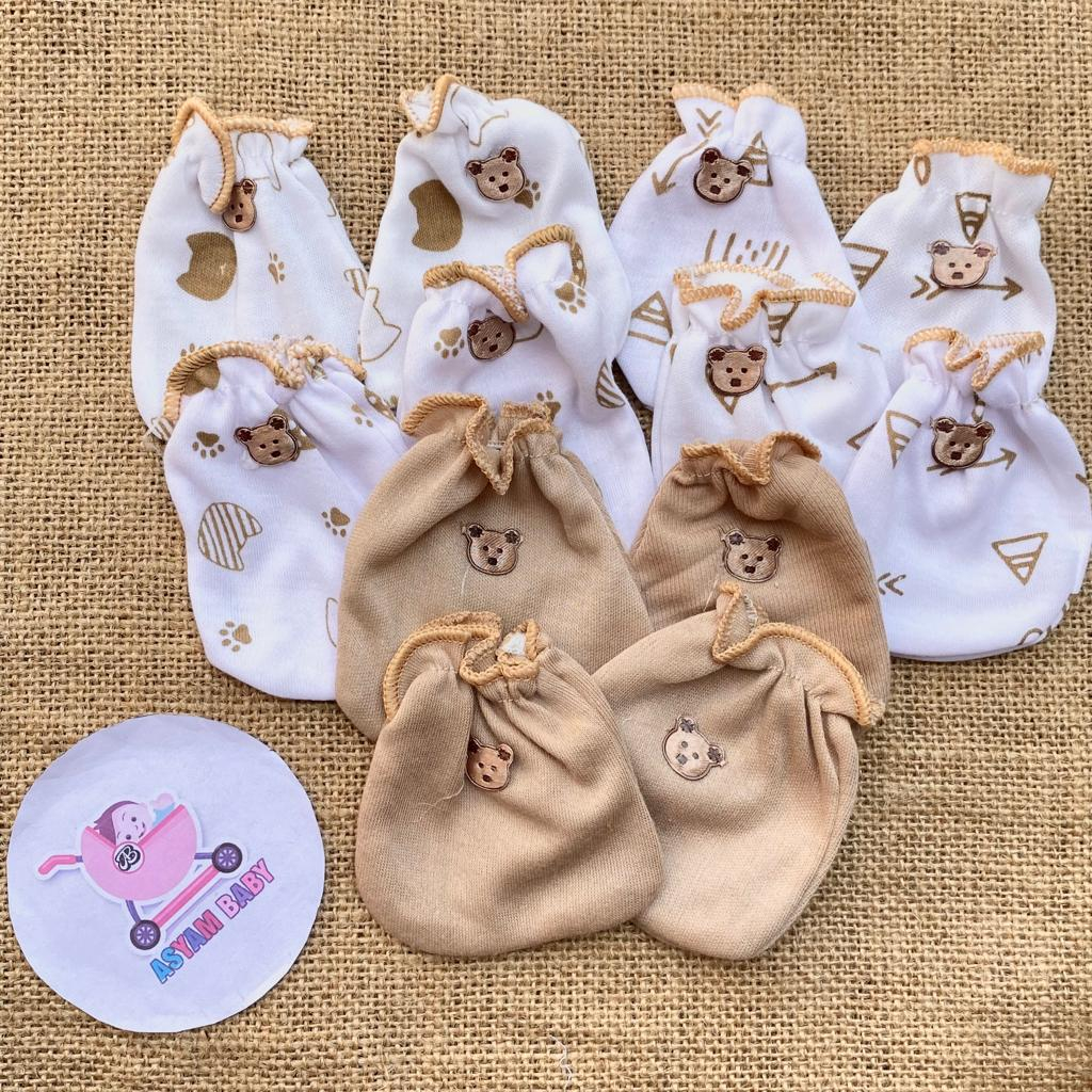 3 PCS Sarung Tangan 3 PCS Sarung Kaki Series Coklqt Sablon ASYAM BABY