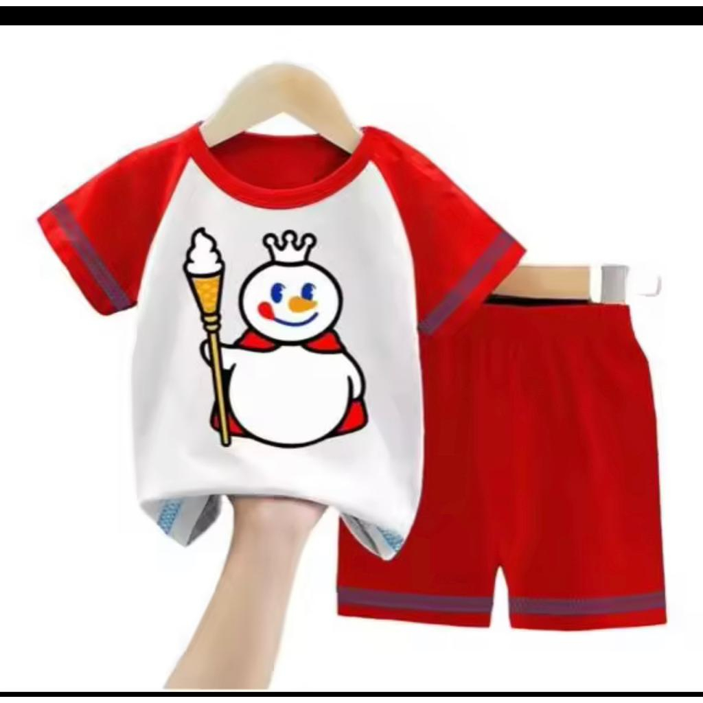 BISA BAYAR DITEMPAT/SETELAN ANAK LAKI LAKI DAN PEREMPUAN/BAJU ANAK HARIAN MOTIF MIXUE EKI UNTUK 1-5 TAHUN