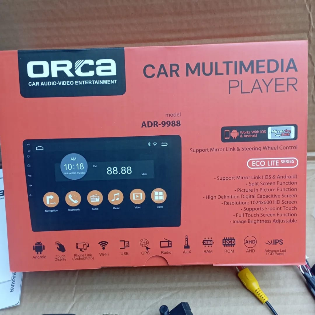 Head unit android Orca 9 inch ANDROID ORCA 9&quot; RAM 2/32 ADR-9988 Car Radio headunit android universal 9 inchi Head Unit Orca ADR 9988 Double Din Android 9inch