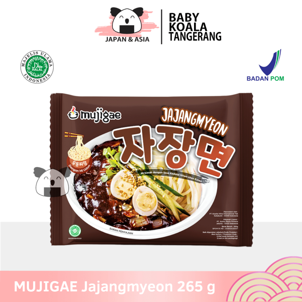 

MUJIGAE Jajangmyeon 265 g Halal | Mie Korea Saus Kedelai Hitam