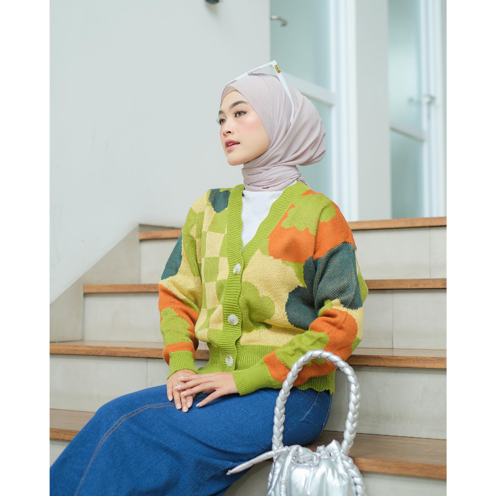 (COD Free Ongkir) MONA RENDA CARDIE RAJUT PREMIUM TEBAL Wanita Murah Terbaru Trendy Grosir Pakaian Outwear Bandung