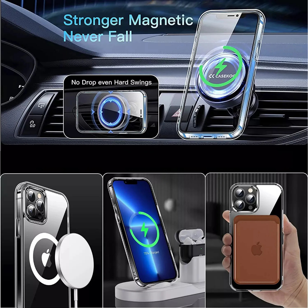 MAGSAFE CLEAR BENING SOFT CASE FULL COVER  IPHONE  X XS 11 12 13 MINI  PRO MAX BENING PREMIUM CASING ANTI YELLOW SILIKON