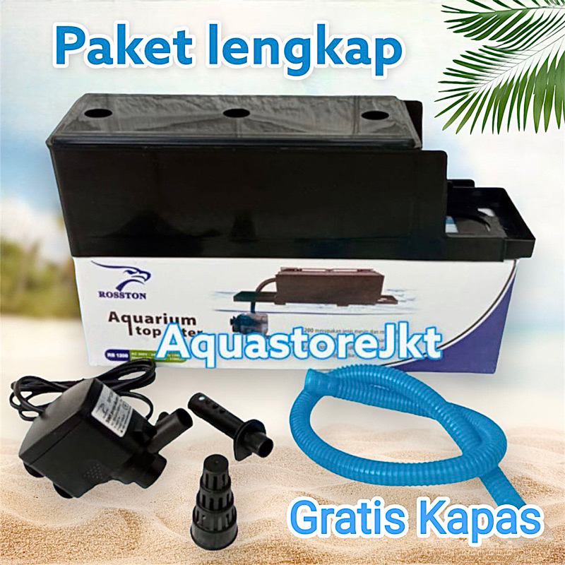 ROSSTON 1200 MESIN TOP FILTER LENGKAP MESIN FILTER AQUARIUM BOX FILTER PEMBERSIH AQUARIUM AQUASCAPE