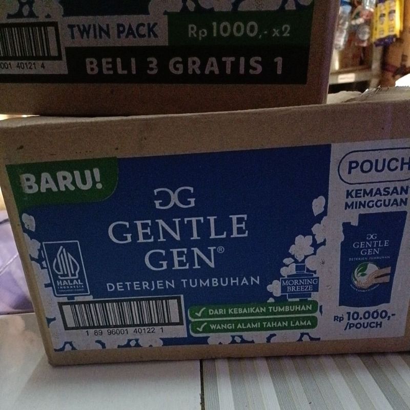 DETERJEN GENTLE REFILL 12 BKS, SATU DUS