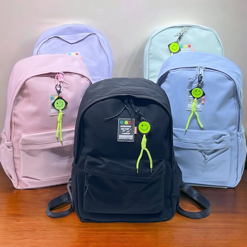 Tas Ransel Anak Wanita Backpack Smiley Cute Korean Style for School - 761#