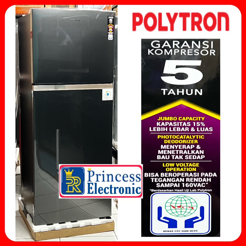 POLYTRON Kulkas 2 Pintu 240 liter PRW 252T