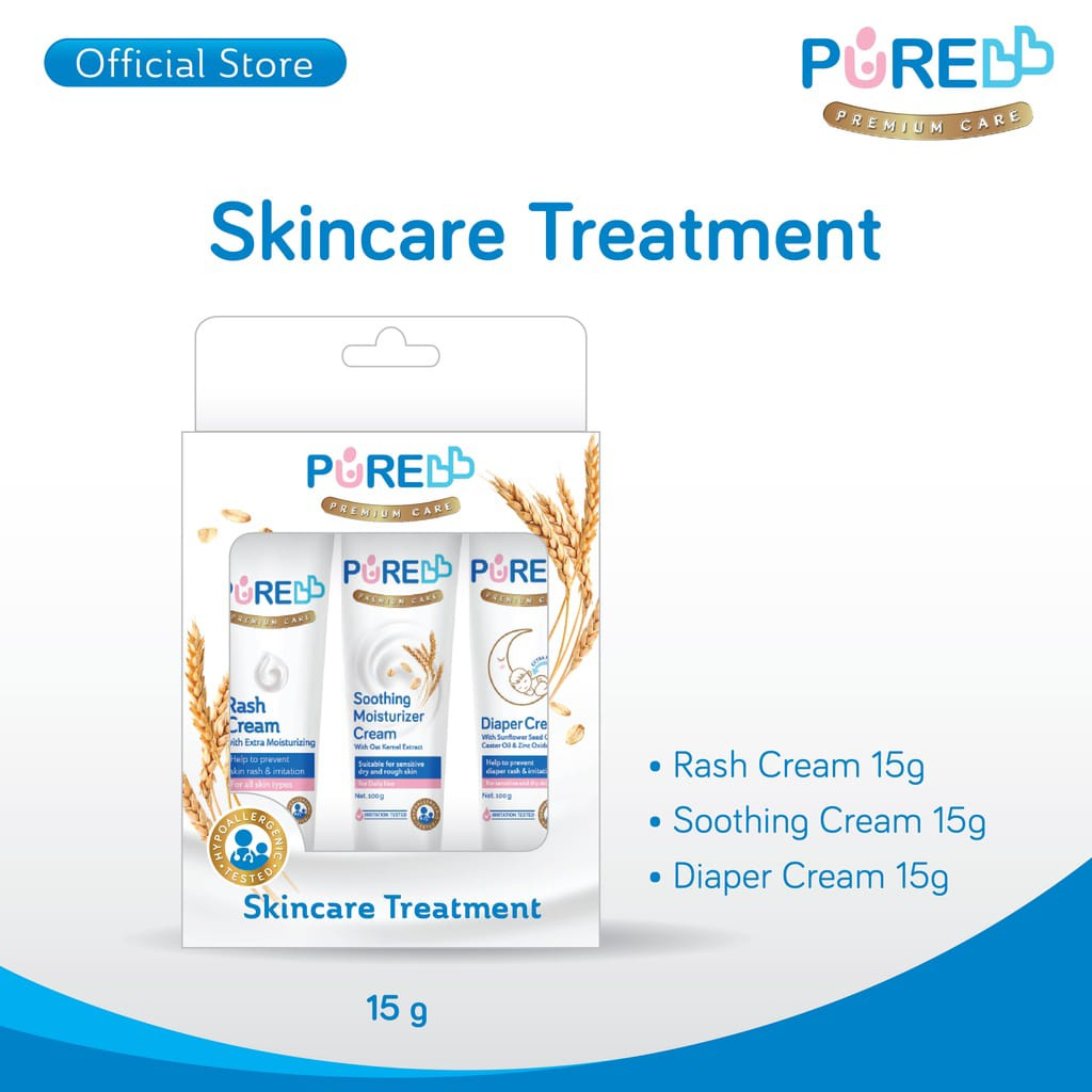 PURE Baby Skincare TREATMENT SERIES ( isi 3 pcs @15 gr )