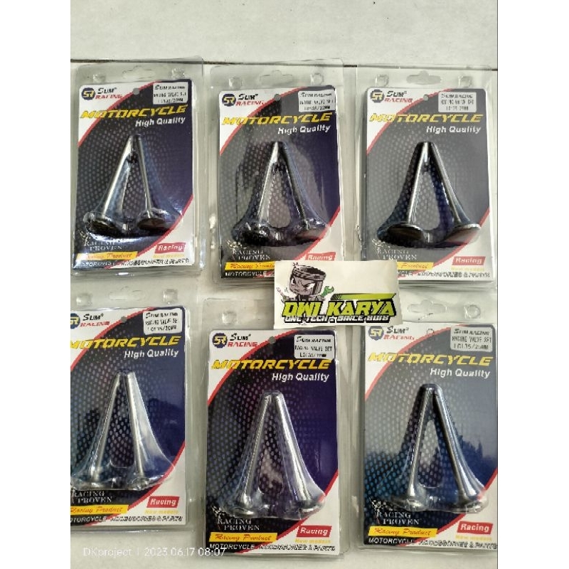 SUM RACING CARBON VALVE/ KLEP CARBON SUM RACING untuk MX/ VIXION UKURAN 19 20 22 23 24 25 28