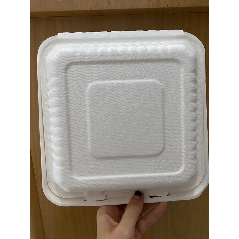 Kotak Makan Kertas Bagasse 9”