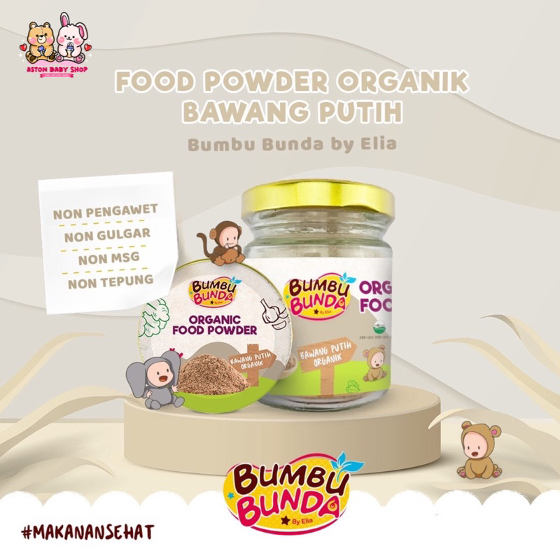 Bumbu Bunda Elia Organic Food Powder Bawang Putih Garlic Powder Organik Bumbu Mpasi