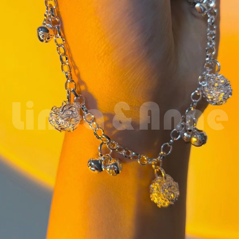 Aksesoris Gelang Rantai Variasi Aksen Liontin Untuk Wanita Gaya Casual Fashion Import - Perhiasan Gelang Wanita