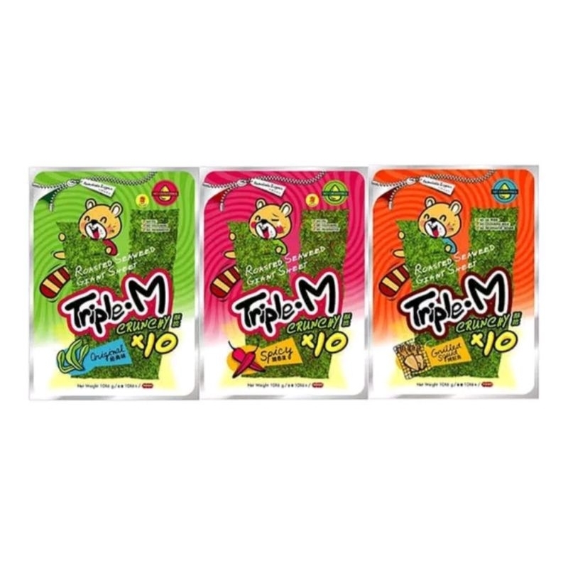 

Promo Triple M Roasted Seaweed/ Cemilan Rumput Laut Panggang /MMM Nori Snack Impor Import