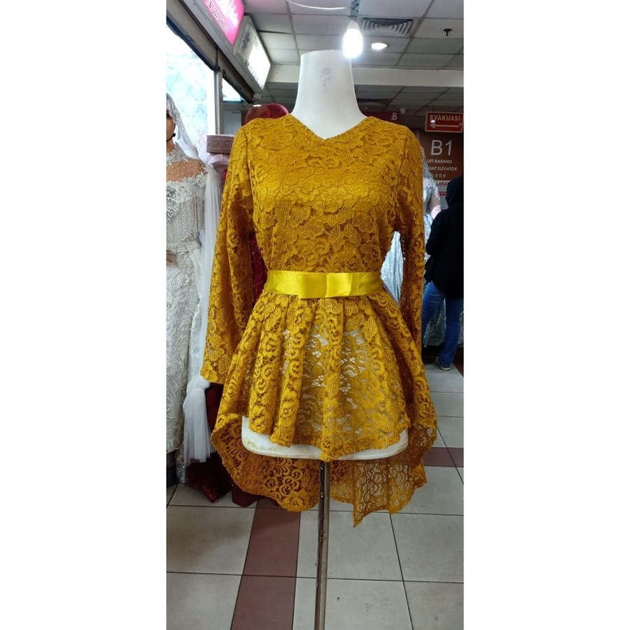 ( HANYA ATASAN ) KEBAYA BROKAT / KEBAYA AURORA BROKAT MODERN / HIJAU BOTOL / GOLD / MAROON / DUSTY /