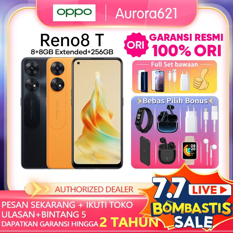 OPPO Reno8 T 4G 8GB/256GB [100MP Portrait Camera, 33W SuperVOOC 5000mAh, Fiberglass-Leather]