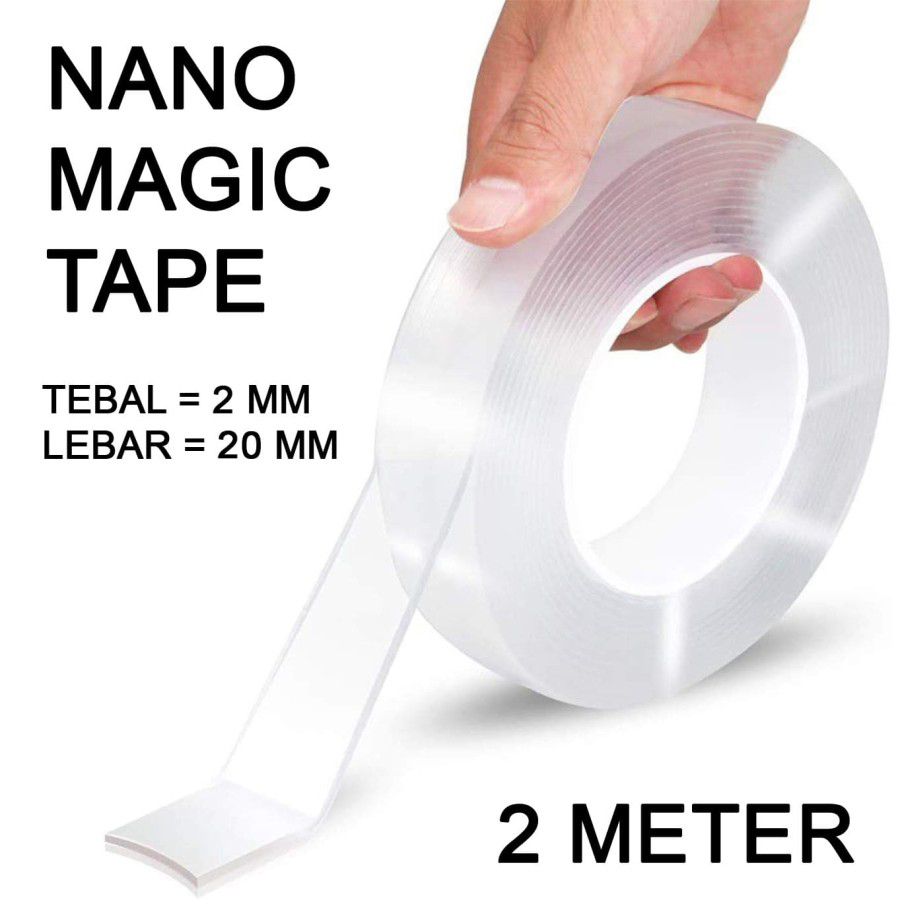 Double Tape Bening 20 mm x 2 Meter - Double Tape Nano