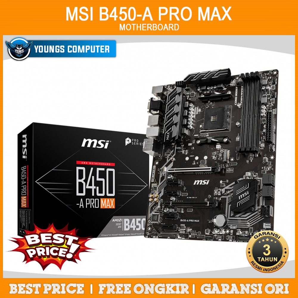 MOTHERBOARD AMD MSI B450-A PRO MAX AM4