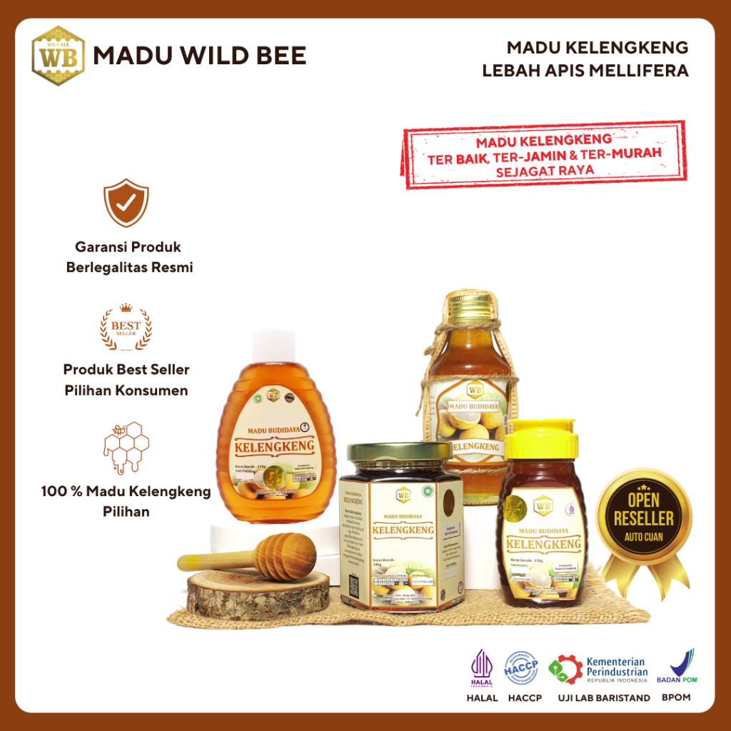 

Madu Ternak Kelengkeng / Lebah Apis Mellifera - Madu Ali dan Murni Bersertfikat - Wild Bee