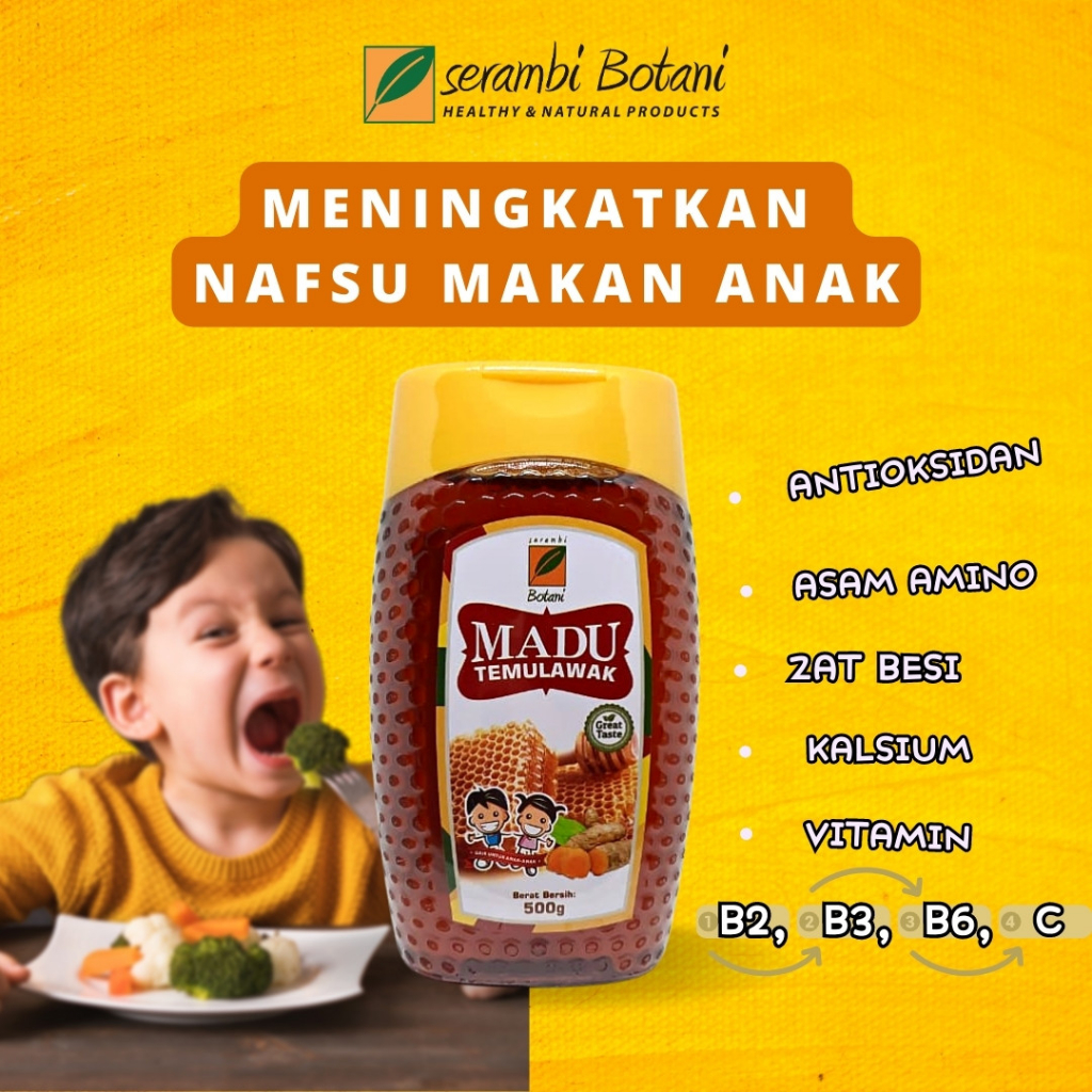 

Madu Anak Penambah Nafsu Makan Temulawak 500gr Standar Internasional