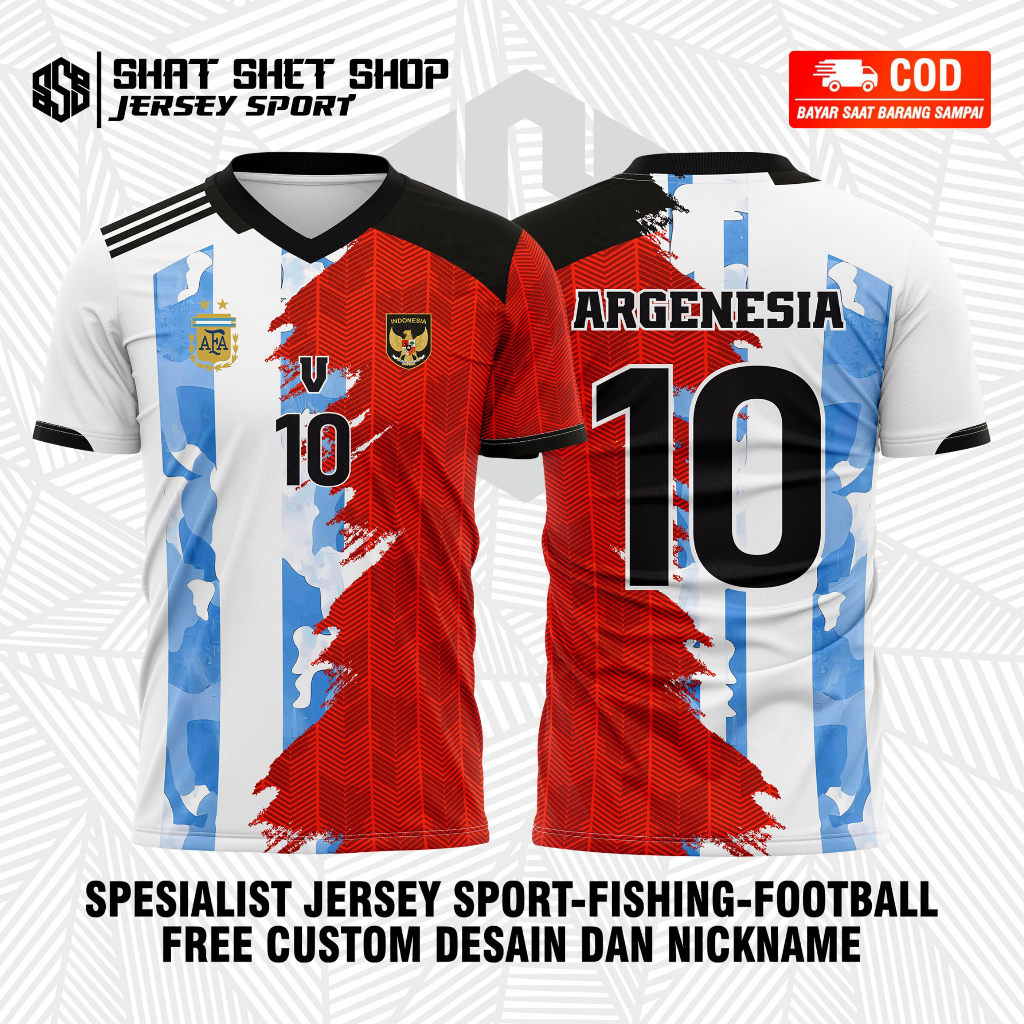 Kaos Jersey Argentina Vs Indonesia Terbaru