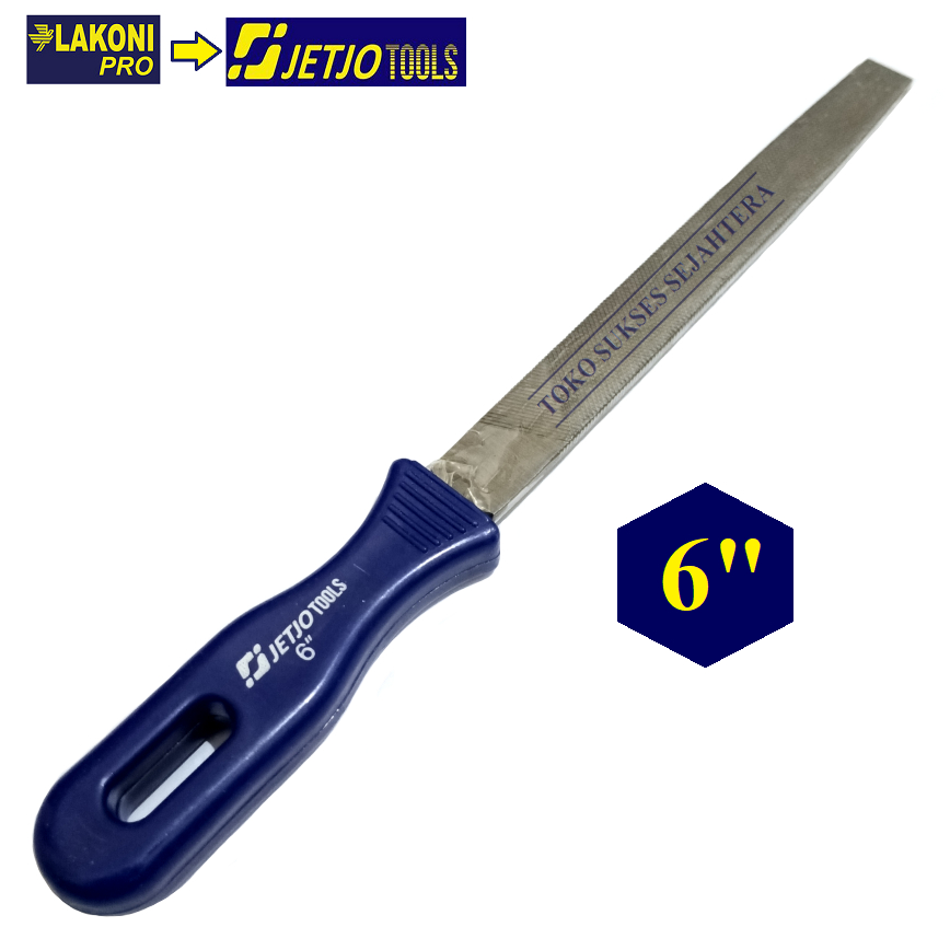 JETJO TOOLS Kikir Lurus 6&quot; 6 Inch Kasar JETJO TOOLS 101625 / Kikir Flat Files 6&quot; 6inch (Bastard Cut ) LAKONI PRO